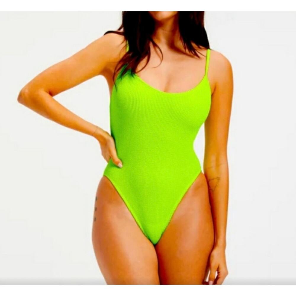 Good American Always Fits One Piece Swimsuit Neon XS/Small